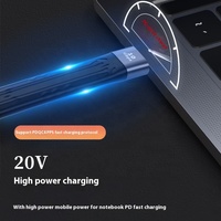 USB4 Typ-C-Schnell lade daten von Stecker zu Stecker 40GB Übertragung Thunderbolt 4 Soft Flat Short USB C zu USB A-Verlängerung kabel