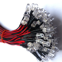 3mm 5mm 5V 12V 24V LED rouge vert bleu jaune UV Orange rose blanc chaud rvb pré-câblé eau Diodes électroluminescentes