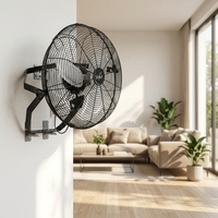 Ventilateur mural oscillant de 6,9 pouces, ventilateur d'évacuation électrique mural, vent puissant, ventilateur de refroidissement d'air extérieur en métal, moteur 100% cuivre