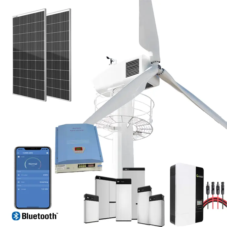 กังหันลมผลิตไฟฟ้า,กังหันลม3เฟส1KW V 2KW V 3KW V พร้อมตัวควบคุม Mppt สำหรับบ้านโรงงานในจีนปี220 240 360