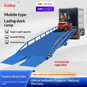 Plateforme de chargement mobile pour entrepôt logistique, déchargement de conteneurs, pont de chargement mobile hydraulique manuel pour véhicules - Product Image 1