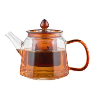 Tetera Cuadrada Ecológica de Vidrio de Borosilicato Alto con Tapa de Acero Inoxidable e Infusor de Acero Inoxidable - Product Image 1