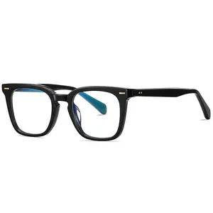 Оптовая продажа, новые модные очки в оптической оправе с логотипом на заказ, с защитой от излучения и синим светом