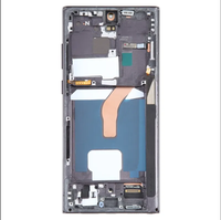 Digitizer layar LCD OLED 6.78 inci, SM-S908U edisi AS, Digitizer rakitan penuh dengan bingkai untuk Samsung Galaxy S22 Ultra 5G