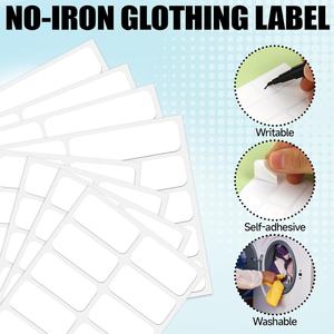 Etiquetas Personalizadas para <span class=keywords><strong>Ropa</strong></span>, Etiquetas de Lavandería Sin Plancha, Etiquetas Autoadhesivas de Tela para <span class=keywords><strong>Ropa</strong></span> Lavable con 2 Marcadores Permanentes para Tela - Product Image 5