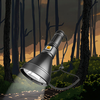 Torche LED haute puissance directe d'usine 26650/18650 XHP90 IP68 USB pratique amphibie plongée en plein air en alliage d'aluminium