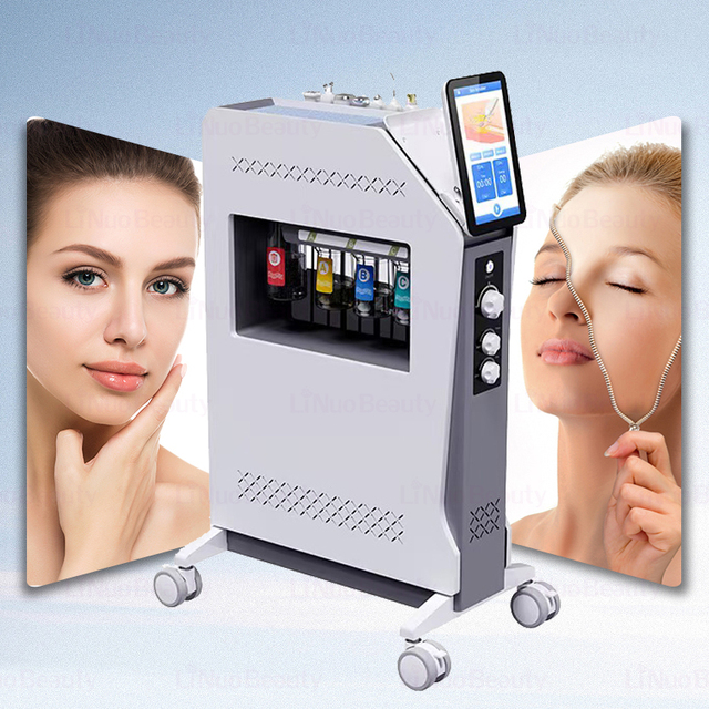 Multifunction Hydra Dermabrasion Beauty Device High Frequency Hydro Skin Deep Cleansing Oxygen Water Facial Machine for Eyes