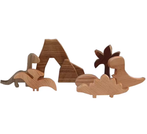 Estante de Madera Natural para Manualidades con Animales Salvajes, Decoración de 12 Animales Salvajes - Product Image 5