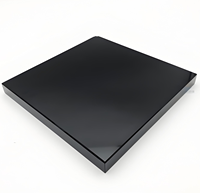 Verre trempé laqué noir jais 4mm 5mm 6mm 8mm 10mm CE SGCC pour crédence de cuisine, porte de placard, sur mesure