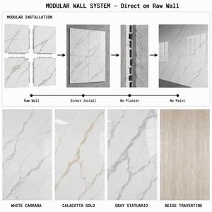 Panneau mural en marbre UV, panneau texturé en <span class=keywords><strong>pierre</strong></span> résistant à l'usure, adapté à la décoration murale intérieure <span class=keywords><strong>de</strong></span> toute la <span class=keywords><strong>maison</strong></span> - Product Image 2