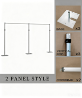 Système de support de toile de fond pour mariage, structure tubulaire et drapée 12x24 pieds, cadre de toile de fond robuste et réglable pour la décoration de scène événementielle