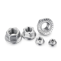 M6 M8 M10 M12 Acier inoxydable SS 304 316 316L Écrou hexagonal dentelé avec bride DIN6923