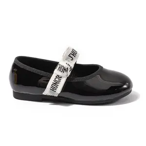 Kinder Freizeit schuhe Mädchen Flache ortho pä dische Sandalen für Kinder Teenager Phantasie Schuluniform Süße schwarze Lederschuhe