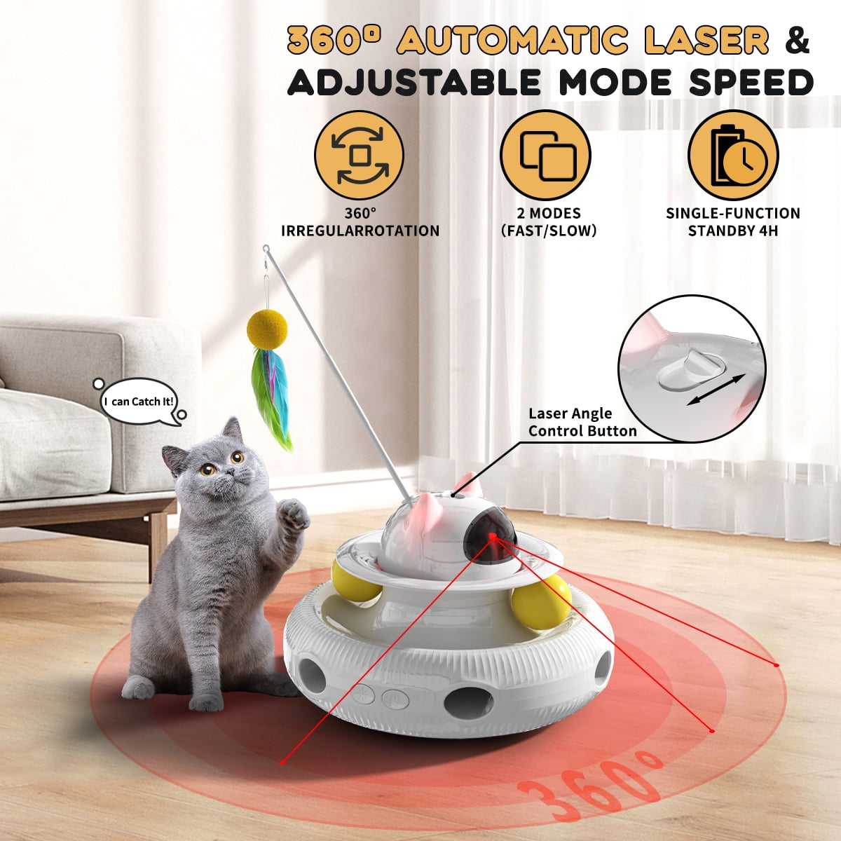 Juguete Gato Dreamon En Juguetes Para Gatos Interactivos