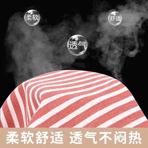 Tablier rayé en coton et lin respirant pour la cuisine et l'usage domestique - Product Image 3