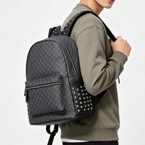 Laptop <b>Backpack</b> 20-35L Waterproof With Letter Pattern For Men Business School Use - Product Image 2