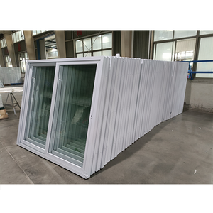 Fenêtres coulissantes en plastique Upvc double verre avec filet Fenêtre en verre <span class=keywords><strong>coulissante</strong></span> en pvc Ventes d'usine Maisons préfabriquées - Product Image 6
