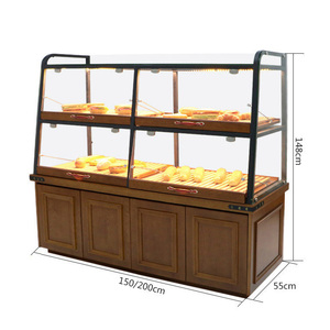 ตู้โชว์เค้กตู้โชว์เบเกอรี่ชั้นแสดงขนมปังขนาดกำหนดสีได้เอง - Product Image 5