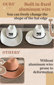 Logo personnalisé, Bandes de ceinture western de luxe en laine pour hommes, Porte-clés unisexe Texas Bulk Ranger, Boucle de ceinture, Chapeaux de cowboy Fedora, Vente en gros - Product Image 3