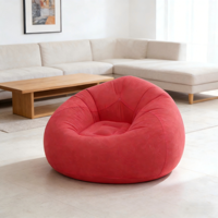 Canapé gonflable moderne en PVC floqué, pliable, robuste, portable, pour la plage, la piscine, le jardin, les voyages, fauteuil inclinable relaxant