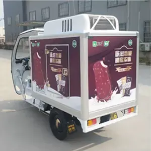 Hot Selling Frozen Cabin Three Wheel Motorcycle Ice Cream Delivery Refrigerator Tricycle Price