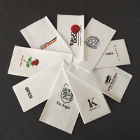 Serviettes de table en papier Airlaid 50 g/m² absorbantes, gaufrées, imprimées avec logo personnalisé, style sac souple
