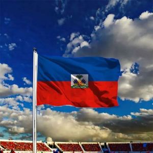 Hot Sale Cheap Custom Size 90x150cm Printing Silk <b>Screen</b> Polyester 3x5ft Haiti Flag Custom Logo - Product Image 5
