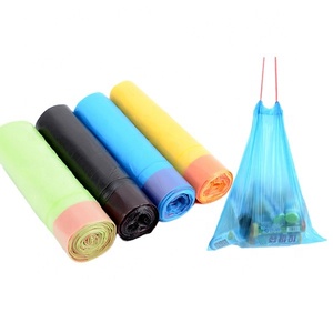 CFC Heavy Duty Mini HDPE Drawstring <b>Trash</b> <b>Bags</b> <b>Household</b> Contractor Garbage Package with Gravure Printing for Supermarket Use - Product Image 1