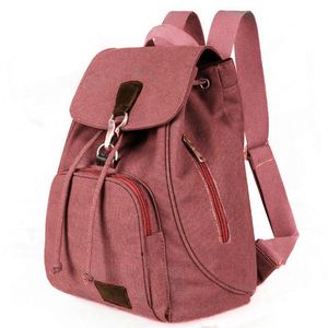 New Retro Waterproof Book <b>Bag</b> Student Backpack Durable Vintage Men Women Canvas Backpack With Logo - Product Image 6