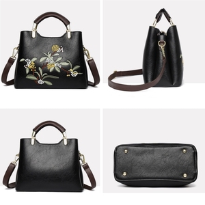 Sac à main pour femme <span class=keywords><strong>en</strong></span> cuir PU <span class=keywords><strong>de</strong></span> qualité supérieure, moderne, naturel, tendance, vente <span class=keywords><strong>en</strong></span> gros, nouvelle arrivée, broderie florale, imperméable - Product Image 6