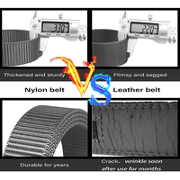 Ceinture tactique réglable en nylon pour hommes avec boucle coulissante automatique, ceinture à cliquet pour l'entraînement sportif