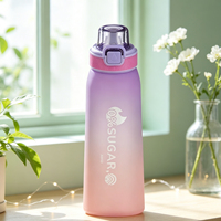 Bouteille d'eau en Tritan+PP anti-fuite sans BPA pour adultes, idéale pour la randonnée et le camping, avec couvercle à ouverture rapide, compatible lave-vaisselle, sans odeur