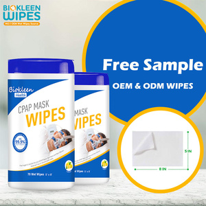 <span class=keywords><strong>Biokleen</strong></span> 70ct Ingredientes naturales profesionales 70ct Toallitas de limpieza CPAP sin pelusa Toallitas de máscara CPAP en tubo - Product Image 3