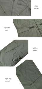 Combinaison de vol de pilote anti-feu en aramide vert olive ignifuge antistatique multi-poches combinaison de vol - Product Image 4