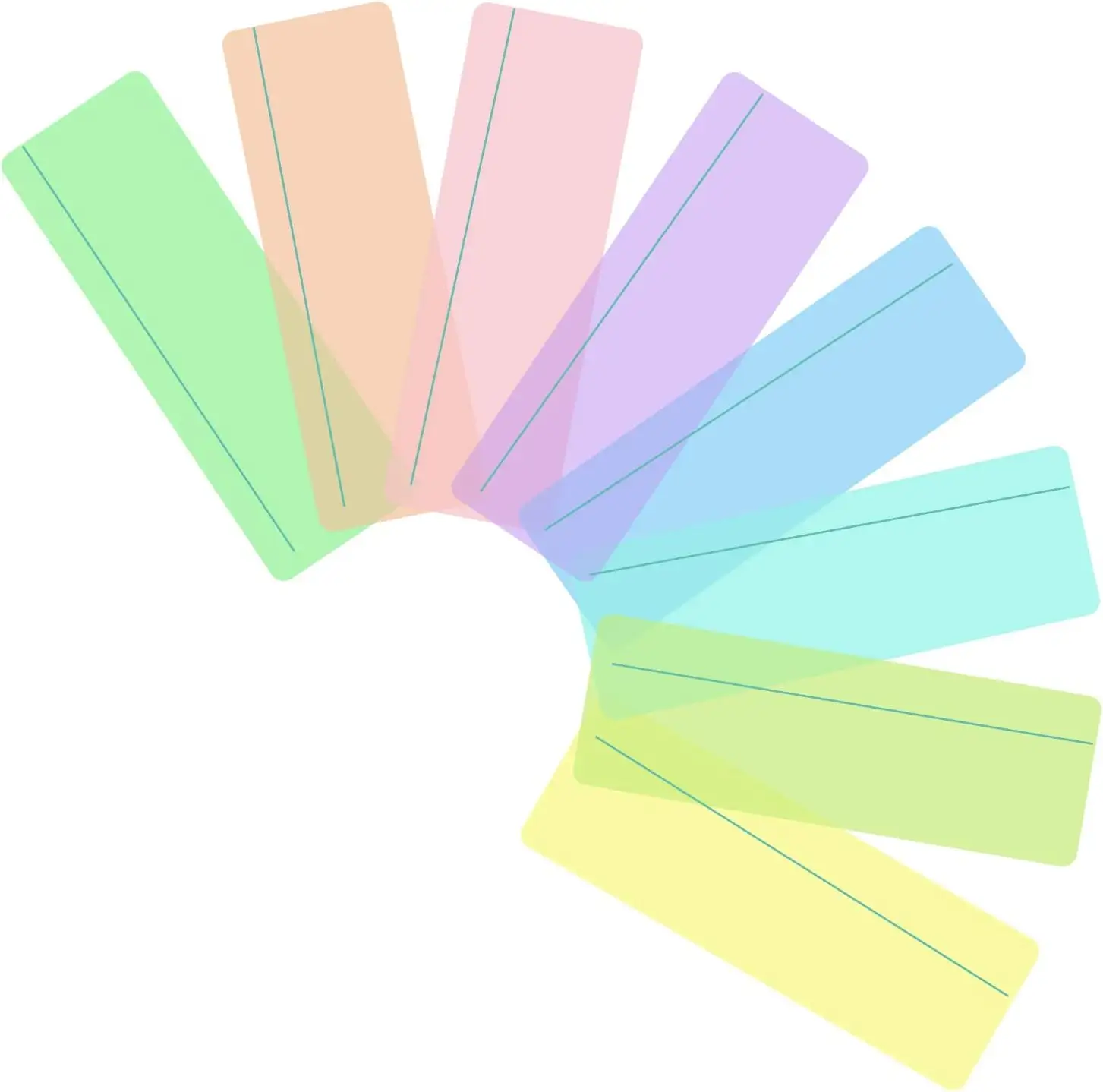 Tiras de lectura guiadas Superposiciones de colores Marcapáginas Reglas de seguimiento de lectura con línea para la dislexia y para reducir el estrés visual