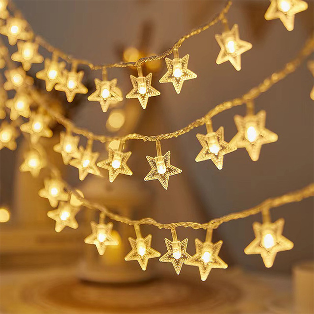 Christmas Fairy Lights 10m 33ft 100 Led Holiday Lighting Decoration Led Christmas Star String Lights Outdoor