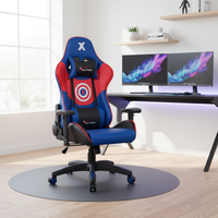Chaise de bureau ergonomique pivotante en cuir synthétique rafraîchissant pour gamer, avec cadre en acier, vente en gros d'usine