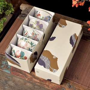 ชามข้าวเซรามิกฐานสูงเครื่องใช้บนโต๊ะอาหารสไตล์ INS ดอกไม้หรูหราสำหรับบ้าน - Product Image 4