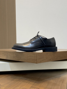 Zapatos de Vestir Formales con Cordones y Caña Alta CXT para Oficina, Cómodos, de Cuero con Estampado de Serpiente, Acabado Negro Ébano, EVA Hueco - Product Image 3