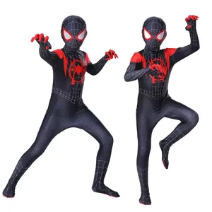 Costumes de cosplay pour enfants XJ Boys Echo, Noël, Halloween, super-héros <span class=keywords><strong>Miles</strong></span> <span class=keywords><strong>Morales</strong></span>, combinaison Zentai, combinaison en polyester - Product Image 4