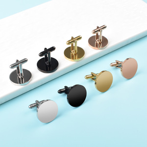 Boutons de manchette en acier inoxydable chemises pour hommes boutons de manchette fête <span class=keywords><strong>des</strong></span> pères cadeau mariage affaires fête <span class=keywords><strong>bijoux</strong></span> - Product Image 2