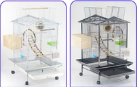 Bangke perroquet haute qualité métal carré Cage pour animaux de compagnie métal maison oiseau élevage Cage en gros Portable Pet voyage animal de compagnie Cage nid