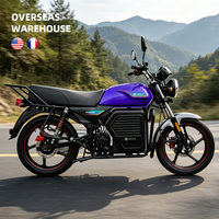 Moto électrique vintage pour adultes, 134 kg, violette, deux roues, autonomie de 120 km, moteur électrique 72 V 4500 W