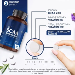 Marque privée BCAA 2:1:1 Poudre Sport Nutrition Complément alimentaire Croissance musculaire Entraînement Récupération du gain de poids Comprimés BCAA - Product Image 4