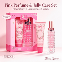 Coffret cadeau crème pour les mains parfumée à la rose 35ml et crème pour les mains 35ml, coffret cadeau beauté rose pour filles