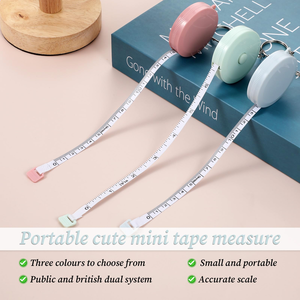 Mètre ruban rond portable avec fonction de rétraction automatique, couleurs pastel, pour la mesure corporelle et les cadeaux - Product Image 3
