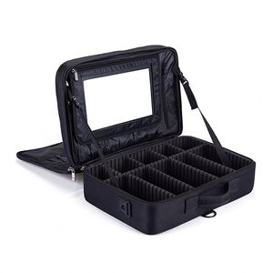 Trousse de Maquillage Professionnelle de Voyage avec Compartiments Ajustables pour Cosmétiques et Outils de Coiffure - Product Image 1