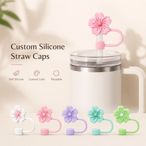 Adorno de Silicona para Pajita con Diseño de Flor de Cerezo de 10 mm para <span class=keywords><strong>Vaso</strong></span> <span class=keywords><strong>Stanley</strong></span> de 40 oz, Venta al por Mayor, Logotipo Personalizado - Product Image 5
