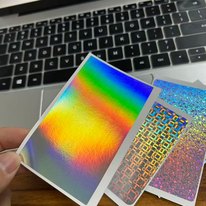 Teddy Custom Graffiti Eggshell Stickers Security Logo DIY Adhesive Vinyl Destructive Holographic Eggshell Stickers