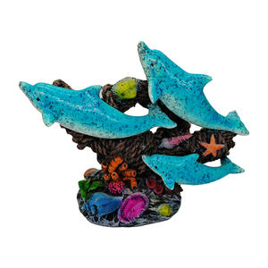Artisanat <span class=keywords><strong>en</strong></span> résine écologique transfrontalier tendance, dauphin, poisson, paysage pour aquarium, statues décoratives pour le porche, le <span class=keywords><strong>salon</strong></span>, le <span class=keywords><strong>jardin</strong></span> - Product Image 6